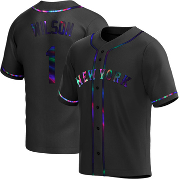 New York Mets 1# Mookie Wilson Jersey/shirt Throwback Green Blue