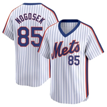 Stephen Nogosek Men's Limited New York Mets White Cooperstown Collection Jersey