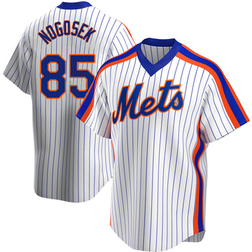 Stephen Nogosek Men's Replica New York Mets White Home Cooperstown Collection Jersey