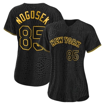 Stephen Nogosek Women's Authentic New York Mets Black Snake Skin City Jersey