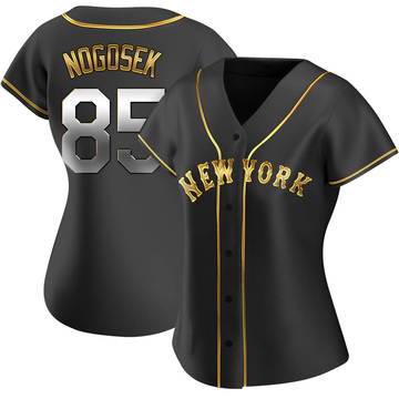 Stephen Nogosek Women's Replica New York Mets Black Golden Alternate Jersey