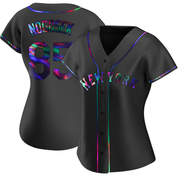 Stephen Nogosek Women's Replica New York Mets Black Holographic Alternate Jersey