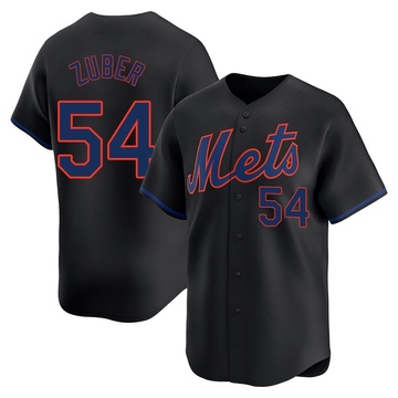 Tyler Zuber Men's Limited New York Mets Black Alternate Jersey