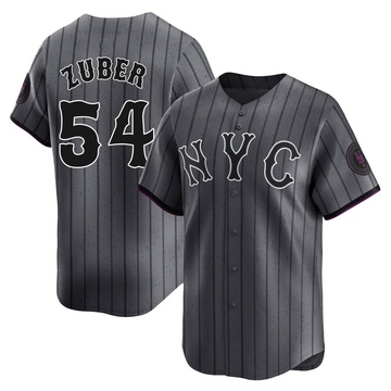 Tyler Zuber Men's Limited New York Mets Graphite 2024 City Connect Jersey