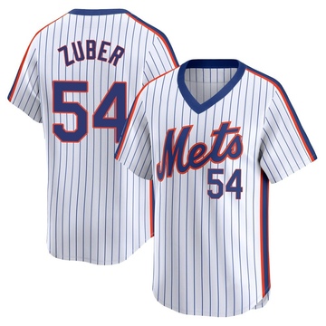 Tyler Zuber Men's Limited New York Mets White Cooperstown Collection Jersey