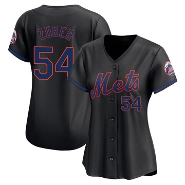 Tyler Zuber Women's Limited New York Mets Black Alternate Jersey